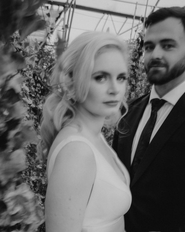 A striking image from A + D’s wedding.